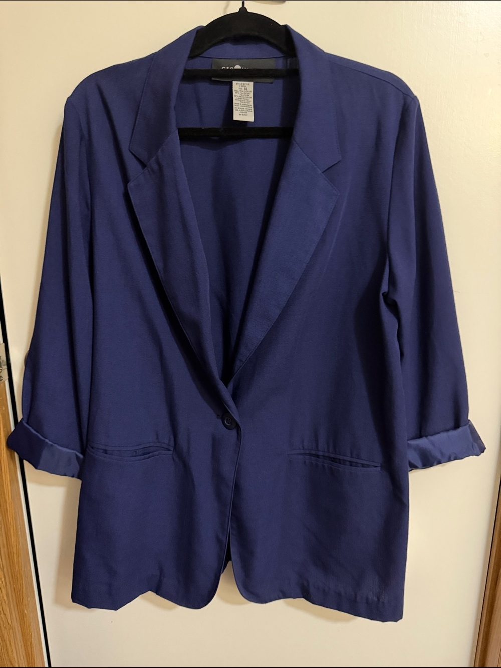 Sag Harbor Deep Blue Single-Button Blazer